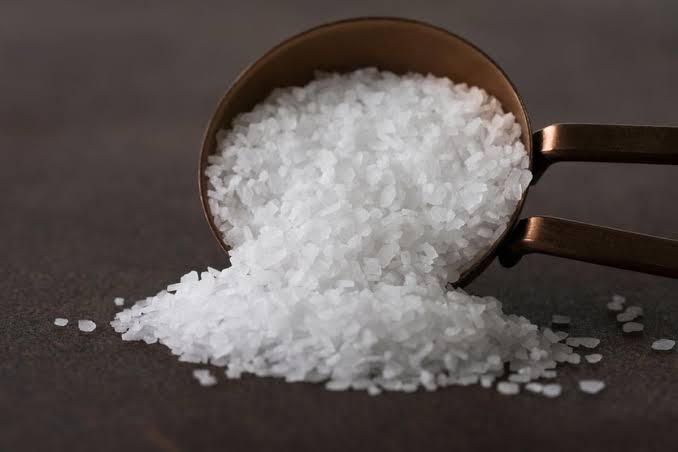Bumbu Dapur Asin Sebuah Garam Serbuk Putih